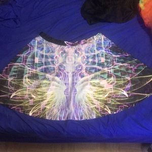 Trippy psychedelic festival skirt